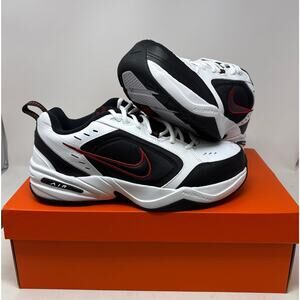 Nike Air Monarch IV Men's Trainers Sneakers Red/Black/White - Size 10 X-Wide